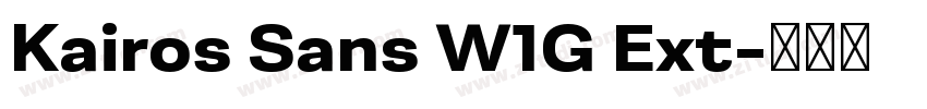 Kairos Sans W1G Ext字体转换
